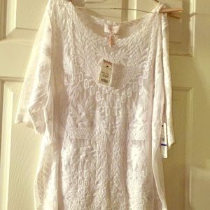 Laundry brand by Shelli Segal Optic white top